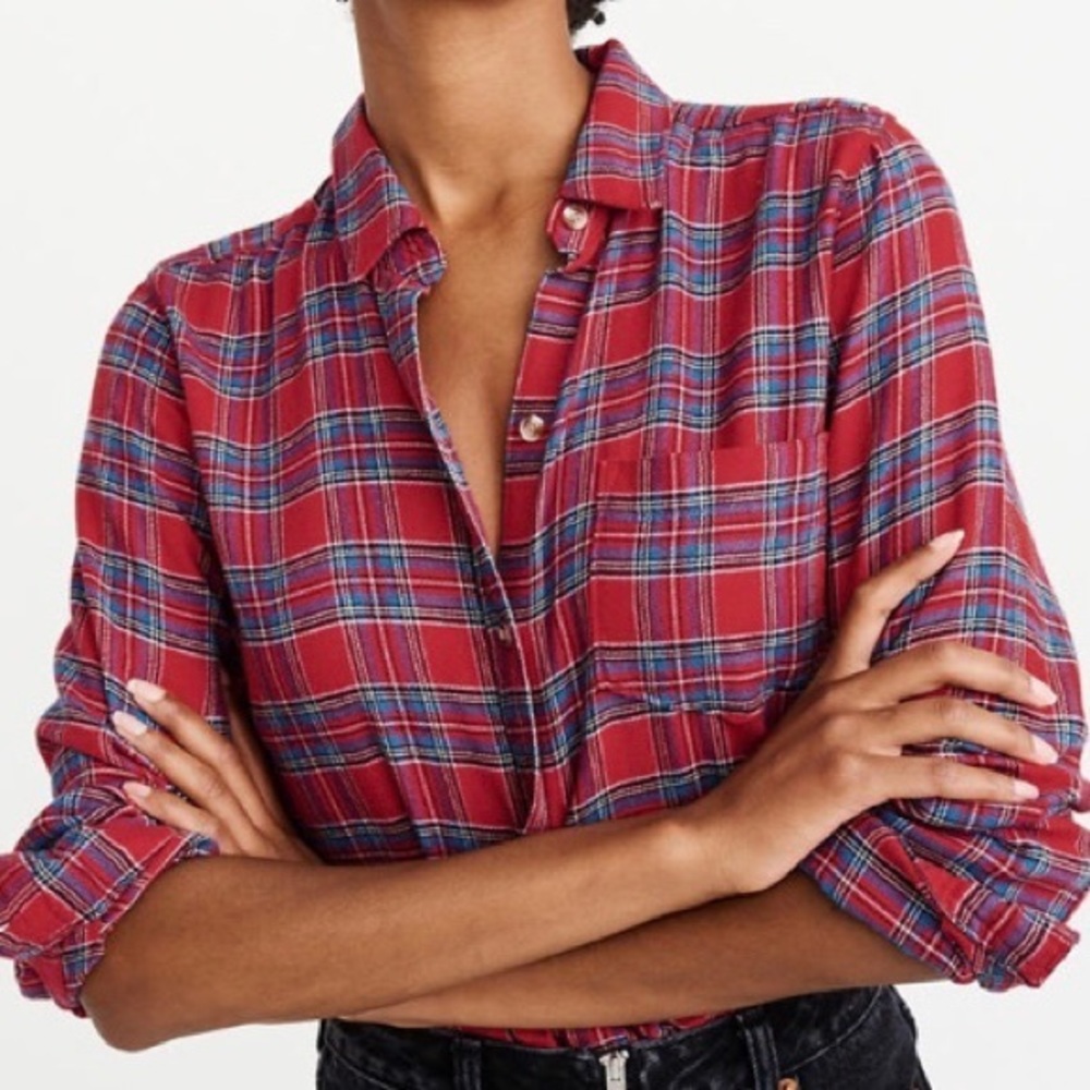 NWT Abercrombie & Fitch Red/Blue Flannels S & M